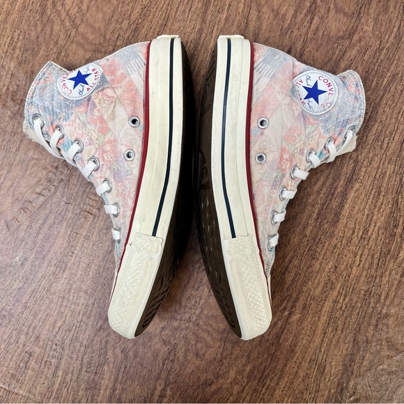 Converse High Top Faded BoHo Floral Patchwork Sneakers Size 6 - Picture 8 of 15